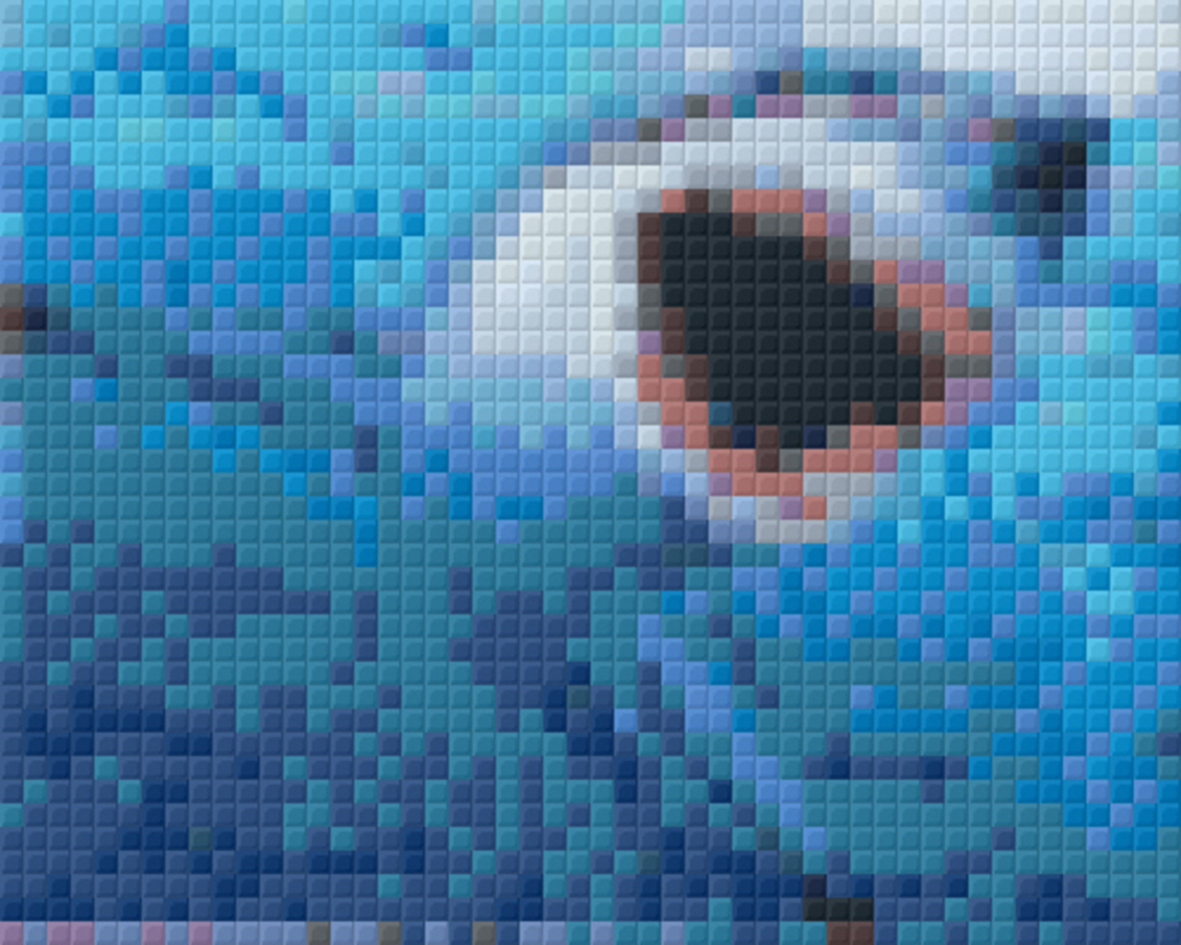 Shark Attack One [1] Baseplate PixelHobby Mini-mosaic Art Kit image 0